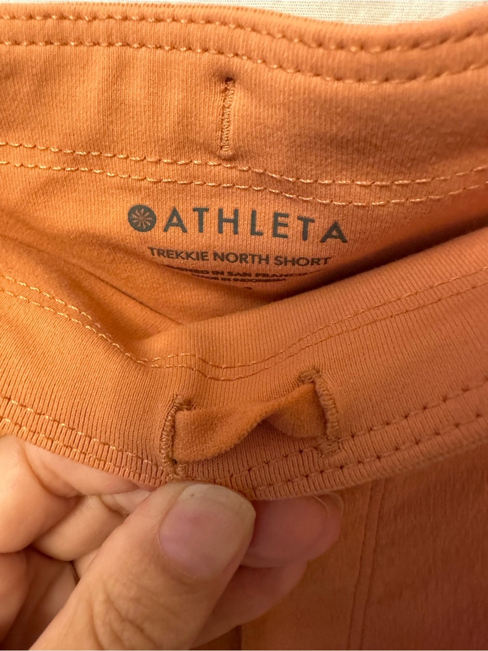 Athleta Trekkie North Shorts Terracotta Orange Hiking Travel XL Utility - Picture 9 of 9